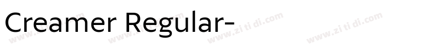 Creamer Regular字体转换